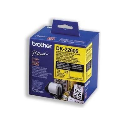 BROTHER Bro DK-Tape DK22606 62mm x 15.24m Yellow — BROTHER