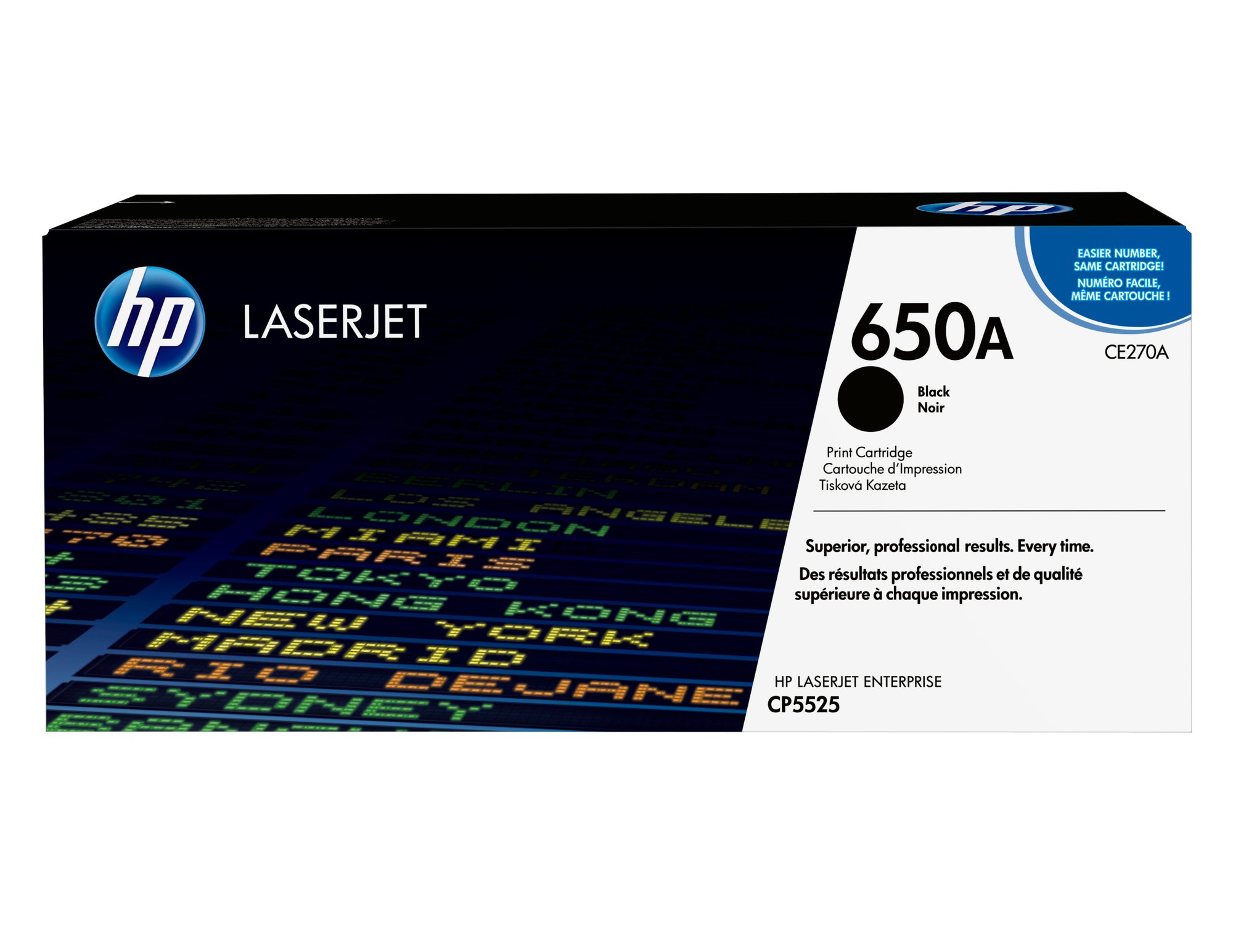 HP 650A BLACK LJ TONER CART CE270A. — HP