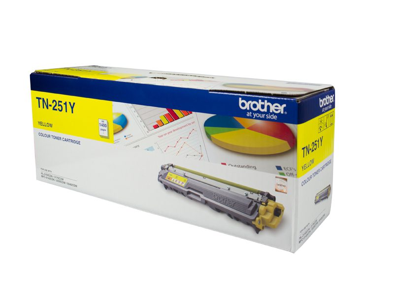 BROTHER TN251Y Toner Yellow yield up to 1 400 pa — BROTHER