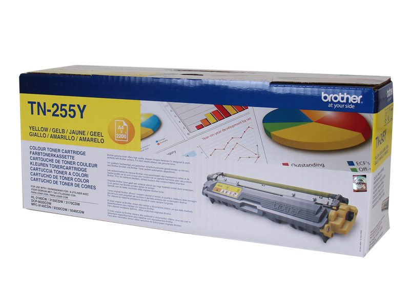 BROTHER TN255Y Toner Yellow yield up to 2 200 pa — BROTHER