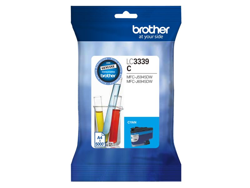 BROTHER LC3339XLC XXL CYAN HIGH YIELD INK CART — BROTHER