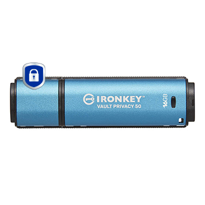 KINGSTON 16GB IRONKEY VAULT PRIVACY 50 AES-256 19 — KINGSTON
