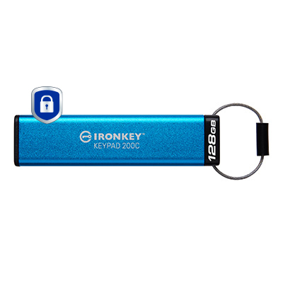 KINGSTON 128GB USB-C IronKey Keypad 200C FIPS Lvl — KINGSTON