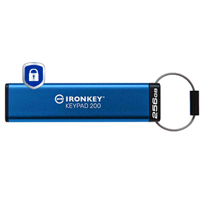 KINGSTON 256GB IronKey Keypad200 AES-256 FIPS Lvl — KINGSTON