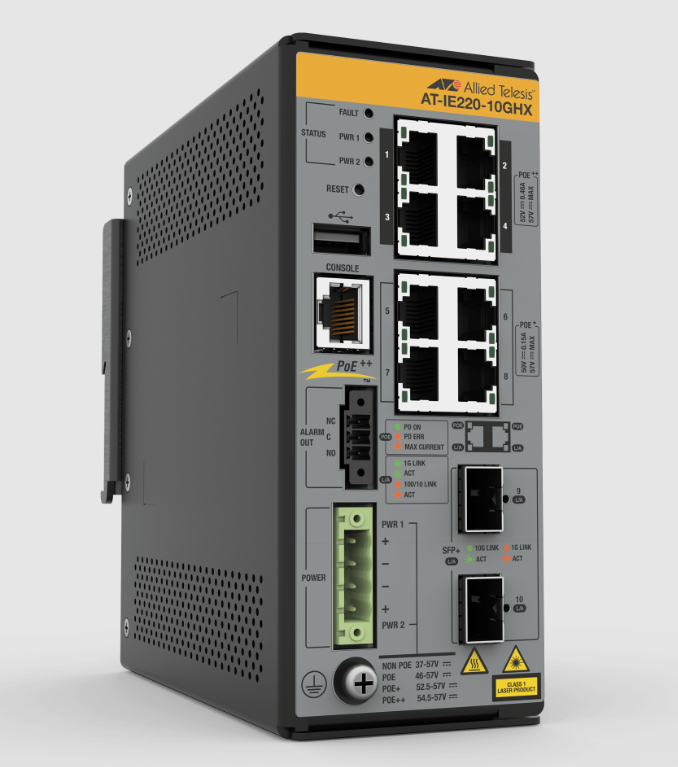 ALLIED TELESIS 8x 10/100/1000T 2x 1G/10G SFP+ Industr — ALLIED TELESIS