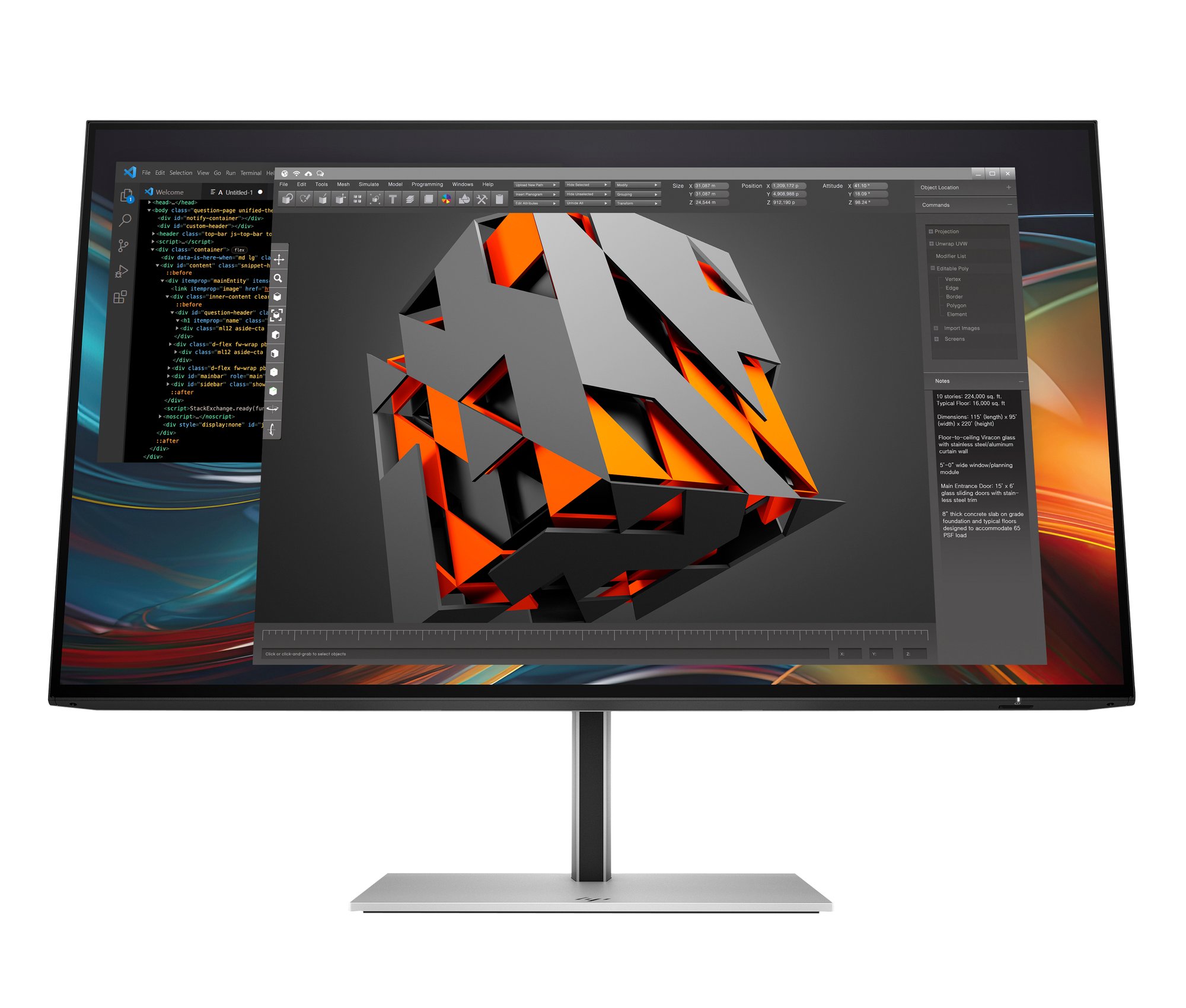 HP S7 PRO 724PF FHD MNTR — HP