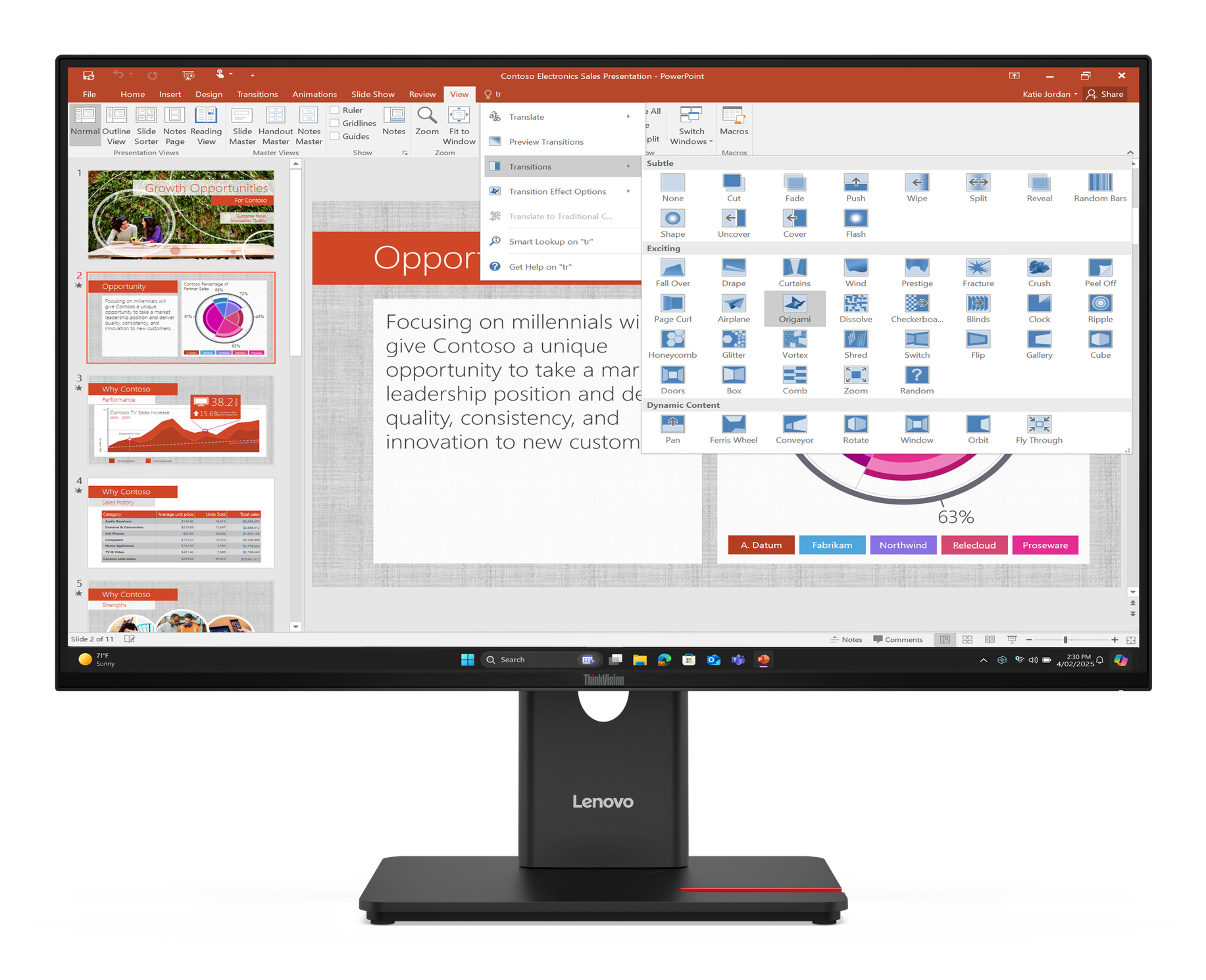 LENOVO T27-40 27IN FHD (VGA+DP+HDMI) 3YR — LENOVO