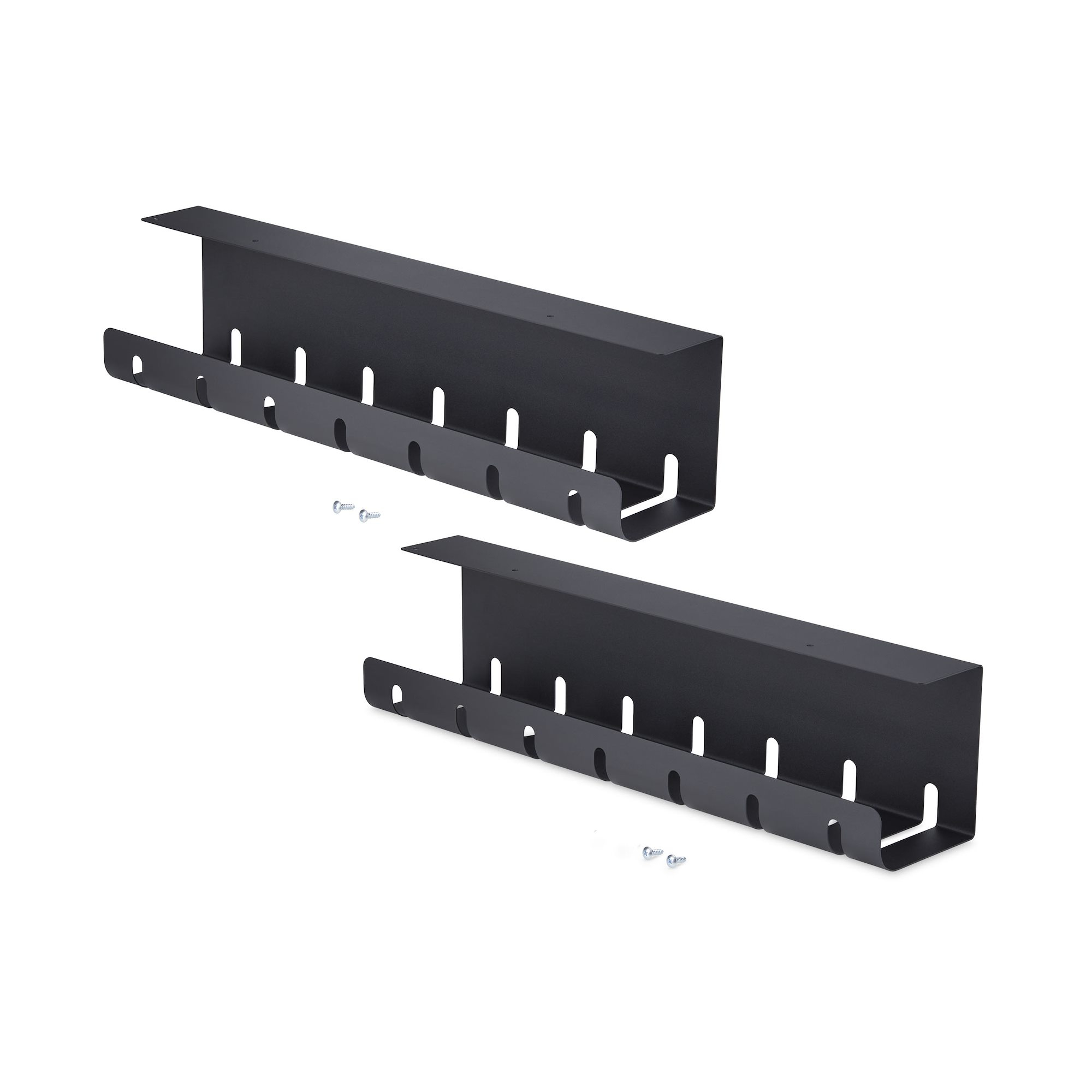 StarTech.com Under Desk Cable Management Tray Black — StarTech.com