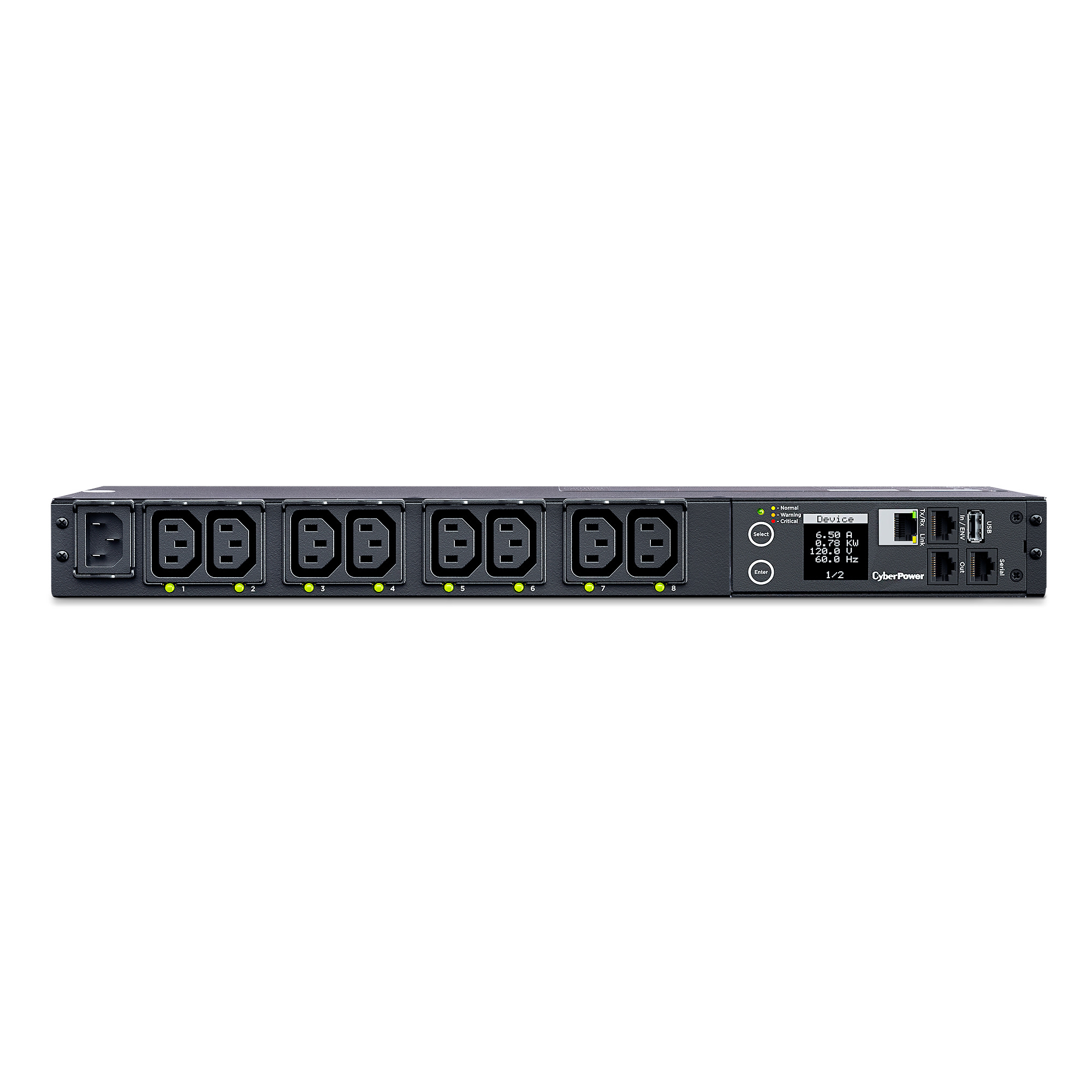 Switched ePDU 1RU horizontal 12Amp input — CyberPower Systems