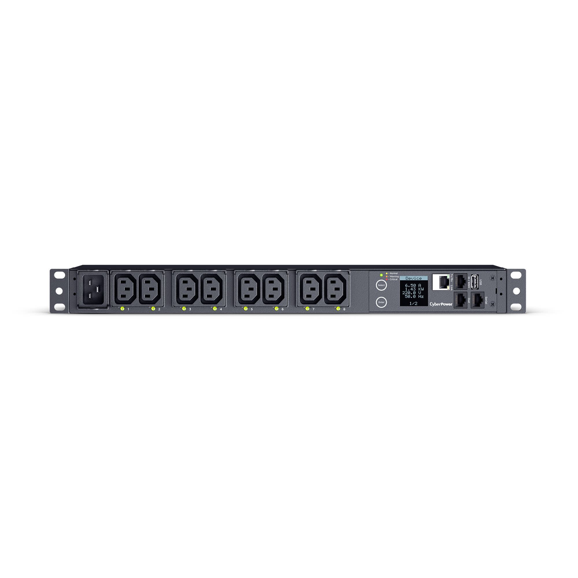 Switched ePDU 1RU horizontal 16Amp input — CyberPower Systems