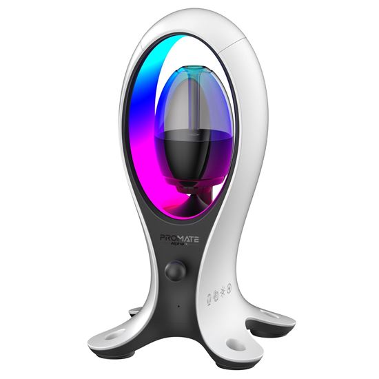 PROMATE 5W Dynamic HiFi RGB Speaker with Headphone Stand & USB Hub. — Promate