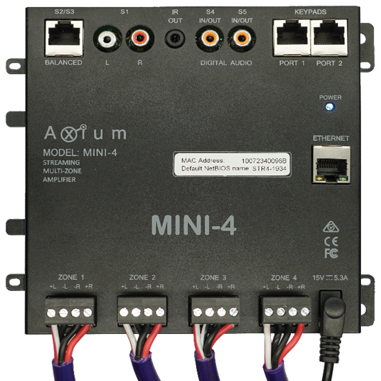 AXIUM MINI 4 Multiroom / Streaming Amplifier, 4 POWERED ZONES — Axium