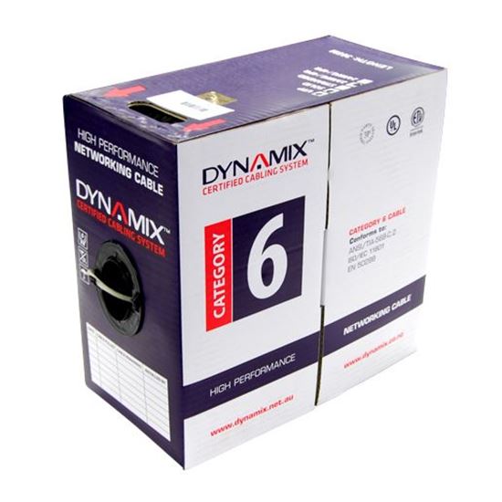 DYNAMIX 305m Cat6 Black UTP STRANDED Cable Roll, 250MHz, 24 — Dynamix