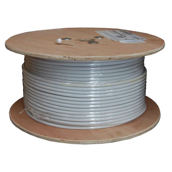 152m Roll RG6 Shielded Cable. White 75ohm. 18AWG solid core. — Dynamix