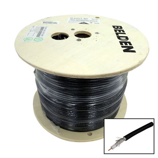 305m Roll RG6 Shielded Cable Black. 75ohm. 18AWG solid Core — Dynamix