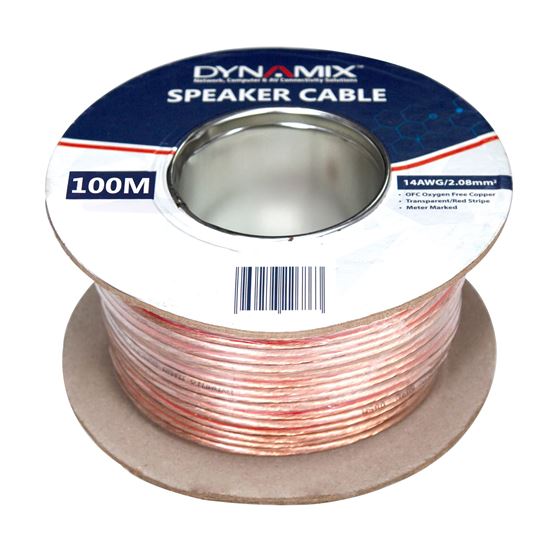 DYNAMIX 100m 14AWG/2.08mm Speaker Cable, OFC 42/0.25BCx2C, — Dynamix