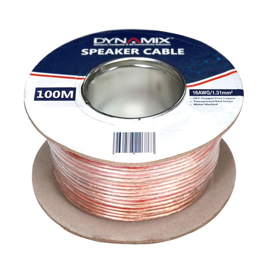 DYNAMIX 100m 16AWG/1.31mm Speaker Cable, OFC 25/025BCx2C, — Dynamix