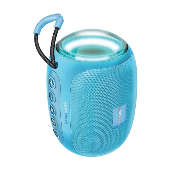 5W Wireless HD Bluetooth Portable Speaker W/ Built-In Lanyard Blue — Promate