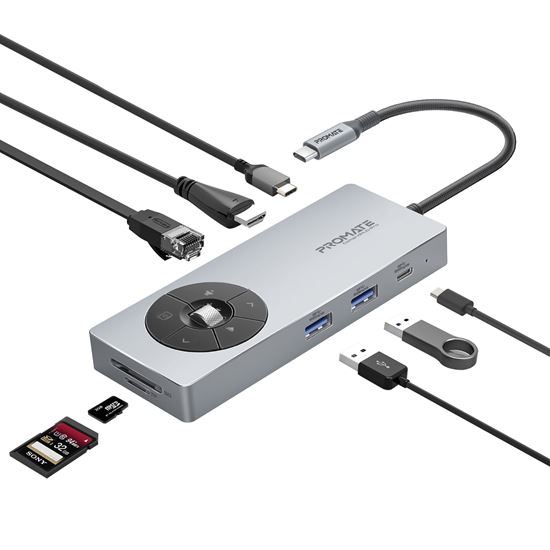 PROMATE 14-in-1 USB Multi-port Hub with USB-C Connector. — Promate