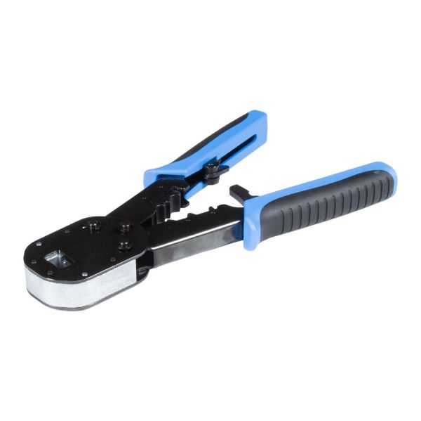 RJ-45C6SR23x Crimp Tool To Terminate Cat6/6A Solid Shielded Round Modular Plugs — Dynamix