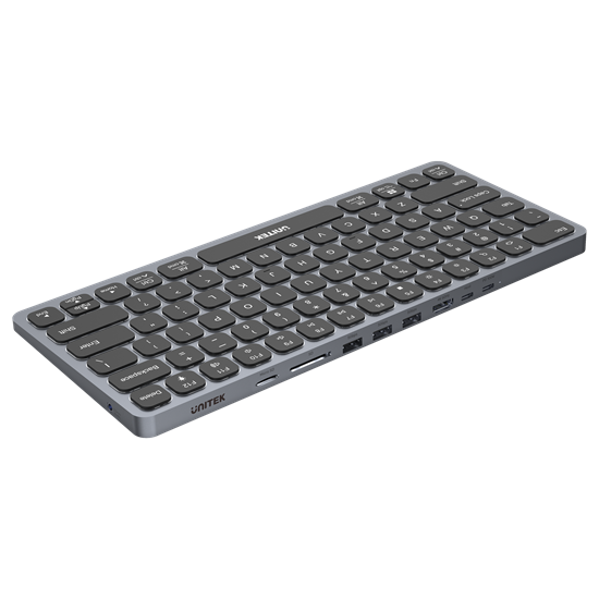 UNITEK 9-in-1 Hub with Keyboard. Back Light & Ergonomic Design. — Unitek