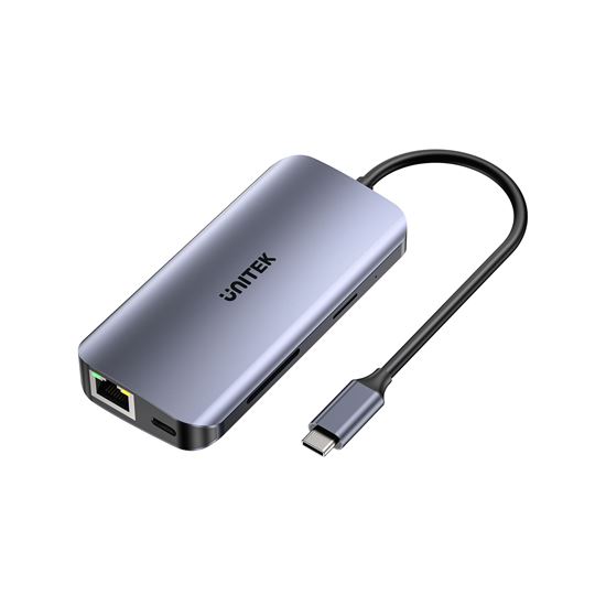 UNITEK 8-in-1 5Gbps USB Multi-port Hub with USB-C Connector. — Unitek