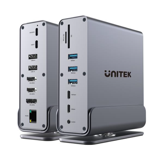 UNITEK 15-in-1 Universal DisplayLink 4K Docking Station. — Unitek