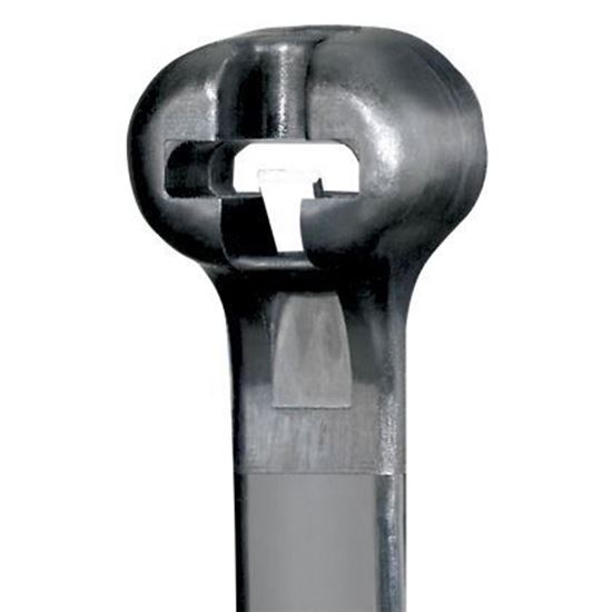 7 x 760mm Black UV Cable Ties Stainless Steel Barb Lock — DYNAMIX