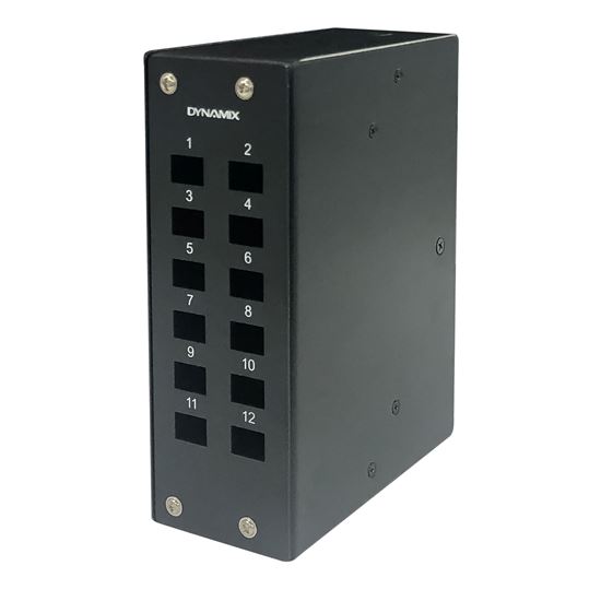 DYNAMIX 12 Port DIN Rail Fibre Enclosure LC Duplex / SC Simplex. — Dynamix