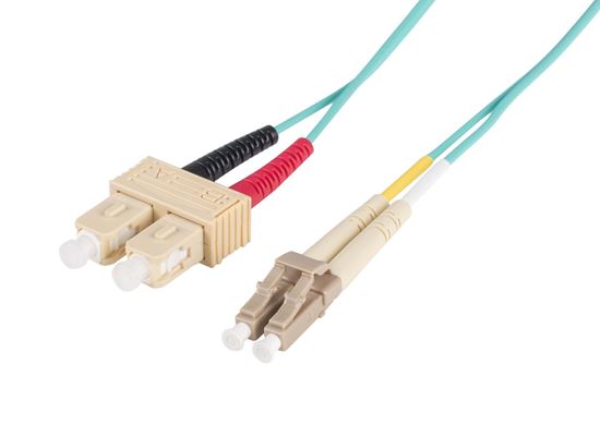 DYNAMIX 30M 50u LC/SC OM3 Fibre Lead (Duplex, Multimode) — Dynamix