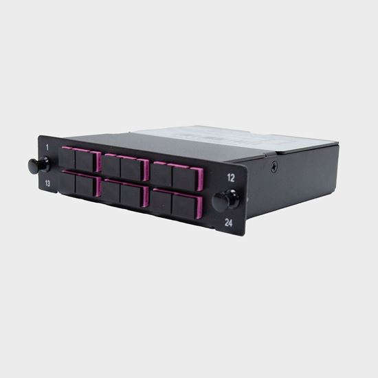 DYNAMIX MPO OM4 6 Port SC Duplex Multimode 12 Fibre Cassette. — Dynamix