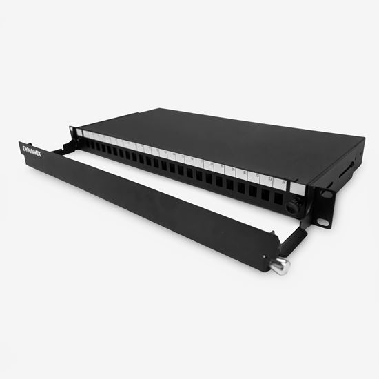 DYNAMIX 19' 1U Fibre Patch Panel Unloaded 24 Port LC Duplex . Metal — Dynamix