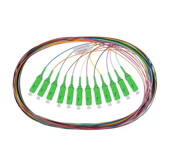 DYNAMIX 2M SC APC Pigtail G657A1 12 Pk Colour Coded, 900um Single-mode — Dynamix
