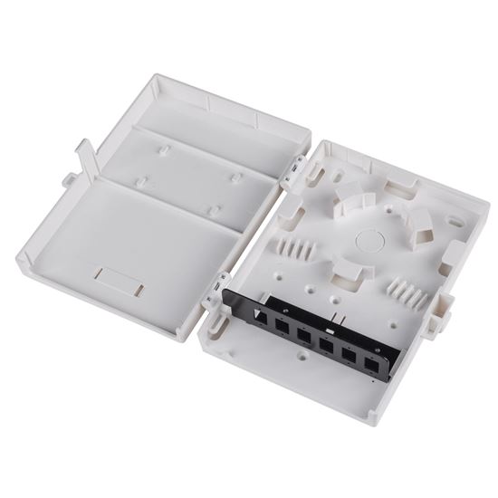 DYNAMIX Fibre Wall Enclosure 6 Port LC Duplex/SC Simplex Unloaded. — Dynamix