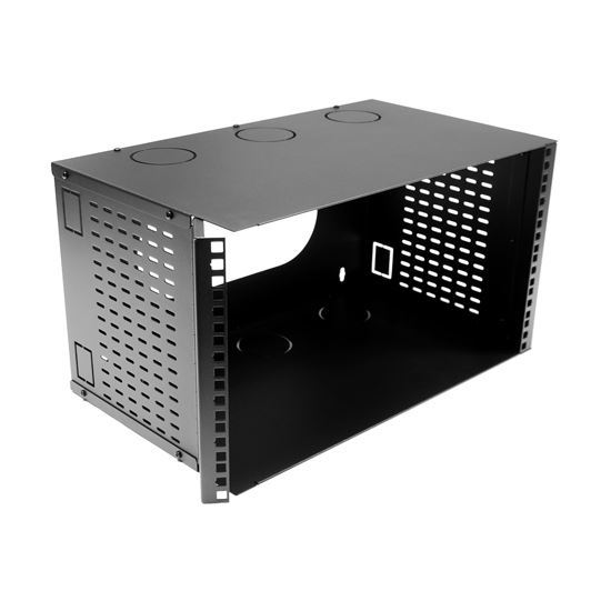 DYNAMIX 6U 300mm Deep 19' Fully Enclosed Hinged Wall Mount Bracket. — Dynamix