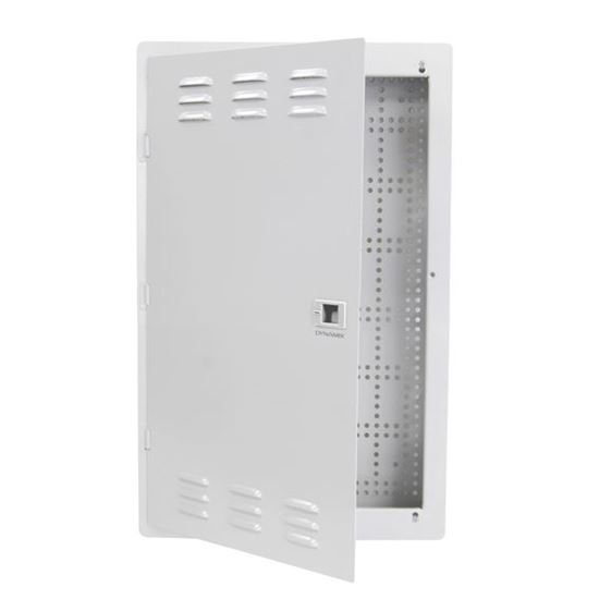 DYNAMIX 20' Network Enclosure, Recessed Wall Mount, Vented Lid, — Dynamix