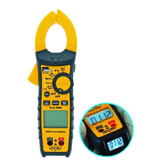 IDEAL INDUSTRIES 600A AC/DC TRMS TightSight Clamp Meter. CAT IV 600V — Ideal Industries