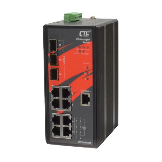 CTC UNION 8 Port Fast Ethernet Managed Switch. -40C~+75C. — CTCunion