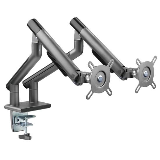 BRATECK 17-32" Dual Premium Slim Aluminium Spring-Assisted Desk — Brateck