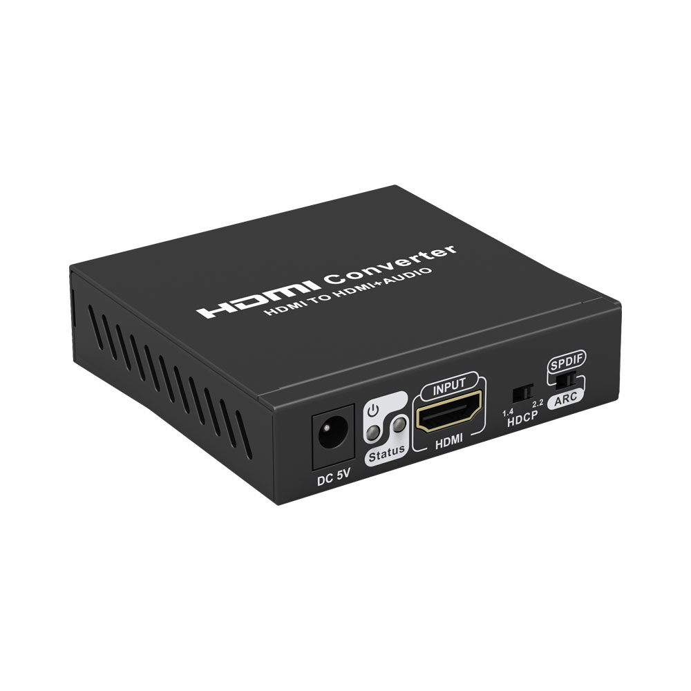 LENKENG HDMI Audio Extractor. 1x HDMI In. 1x HDMI Out. 3x Audio Out. — Lenkeng