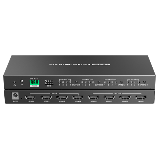 LENKENG 4K 4-In-4-out HDMI 2.0 Matrix Switch. IR remote Control. — Lenkeng