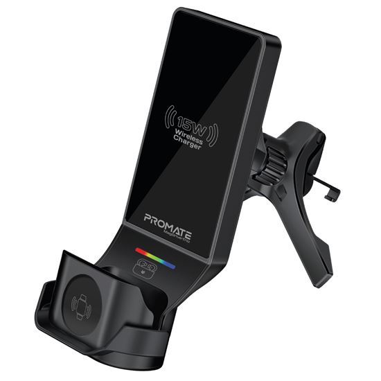 PROMATE 15W 3-in-1 MagSafe InCar Qi2 Phone Wireless Charging Station — Promate