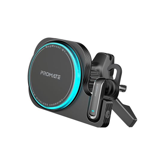 PROMATE 2-in-1 MagSafe 15W Wireless In-Car Phone Charger with Built-in — promate
