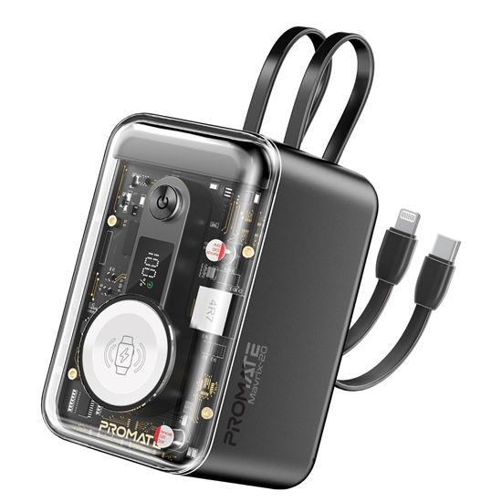 PROMATE 20000mAh 4-in-1 Smartphone & Apple Watch Charging Power Bank — Promate