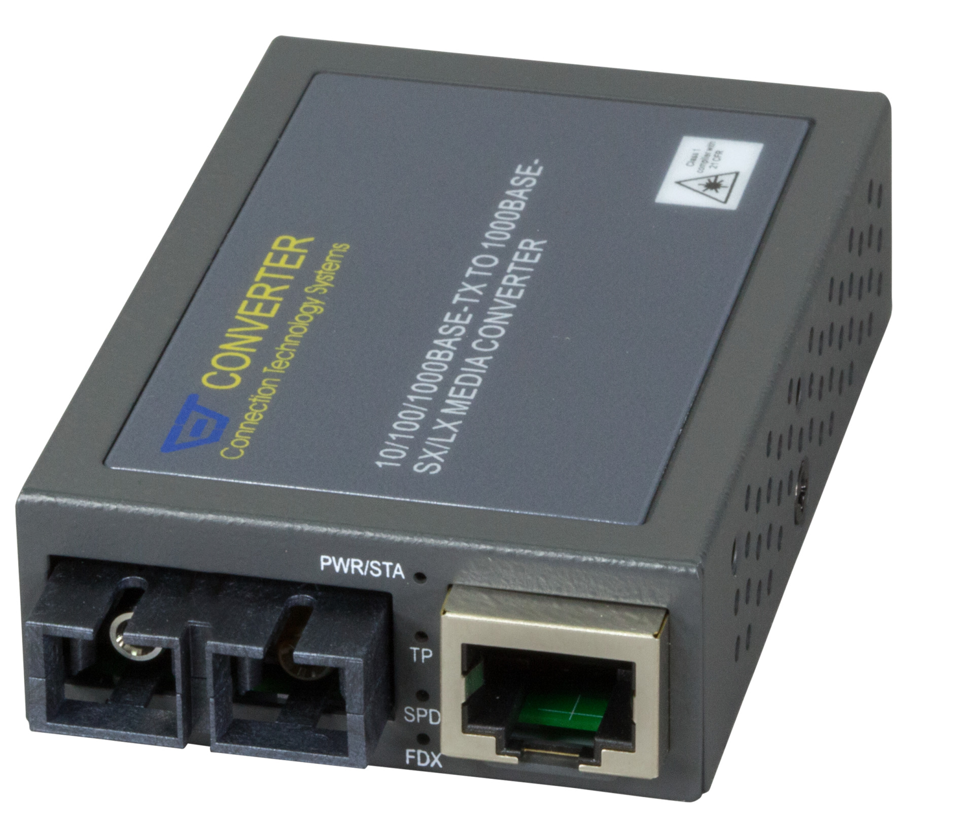 CTS Compact Gigabit RJ45 to SC Multimode Fibre Media Converter. — CTS