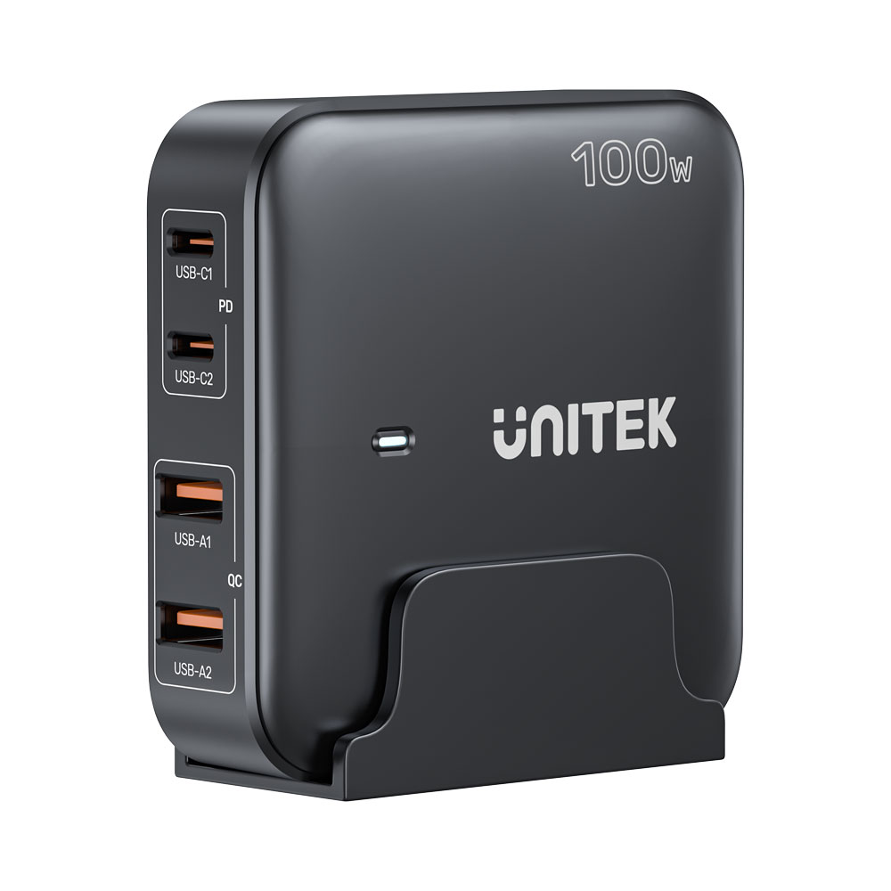 UNITEK 100W Desktop GaN Charging Station with 2x USB-C PD Ports & 2x — Unitek