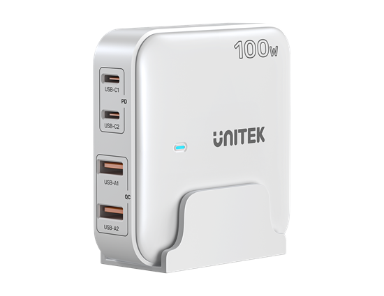 UNITEK 100W Desktop GaN Charging Station with 2x USB-C PD Ports & 2x — Unitek