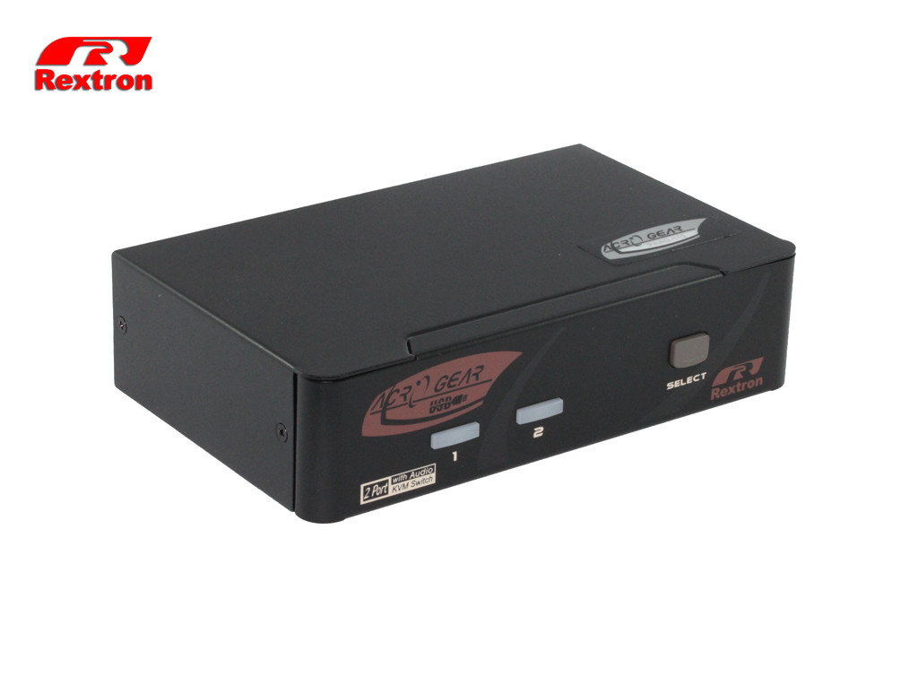 REXTRON 2 Port DisplayPort USB KVM with Audio. — Rextron