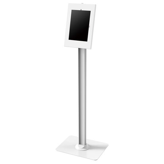 BRATECK Anti-Theft Enclosed Free Standing Tablet Display Kiosk White — Brateck