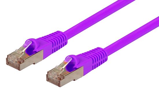 DYNAMIX 15m Cat6A S/FTP Purple Shielded 10G Patch Lead. — Dynamix